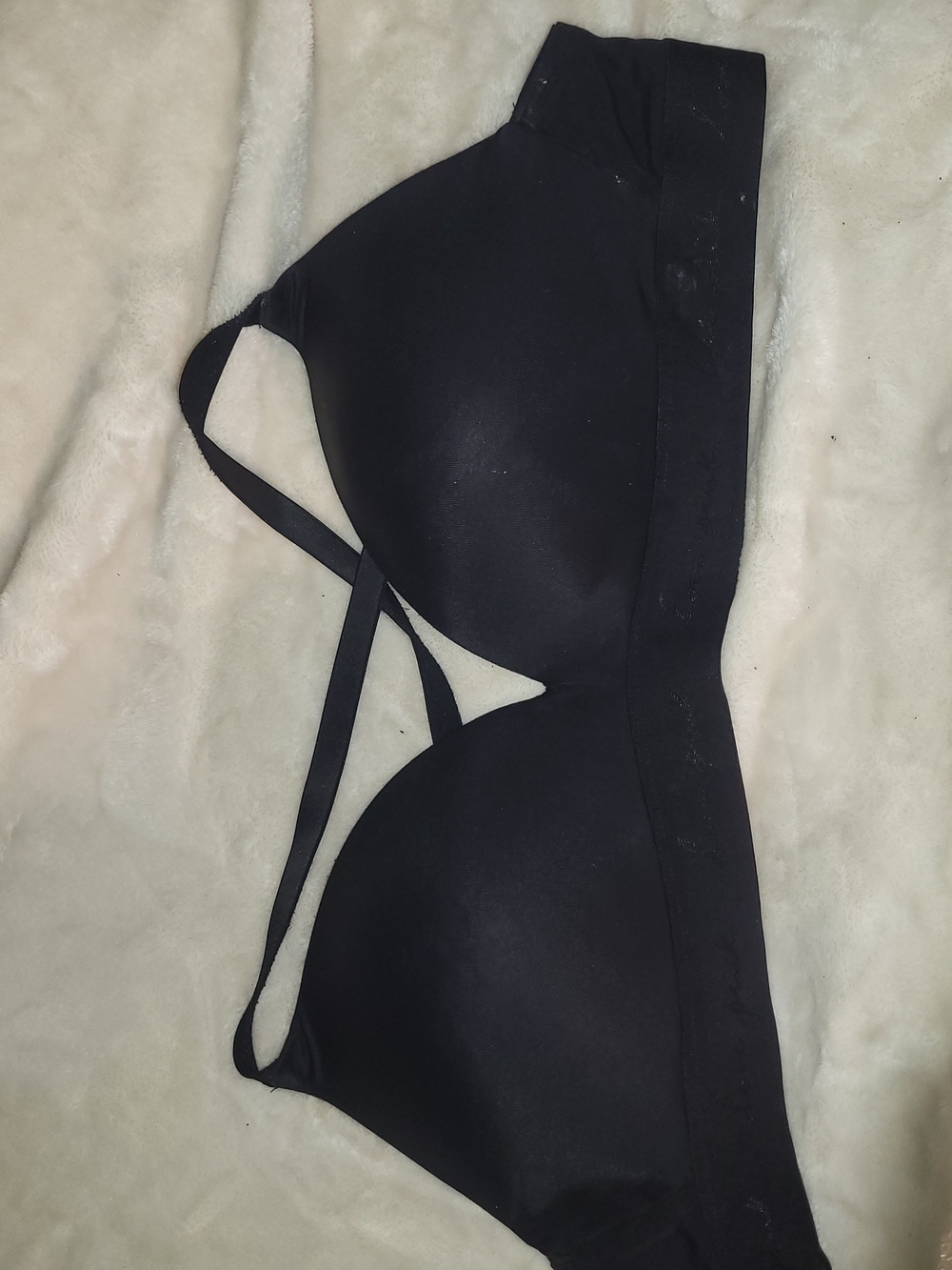 PINK Victoria's Secret Black Seamless Lightly Padded Bra